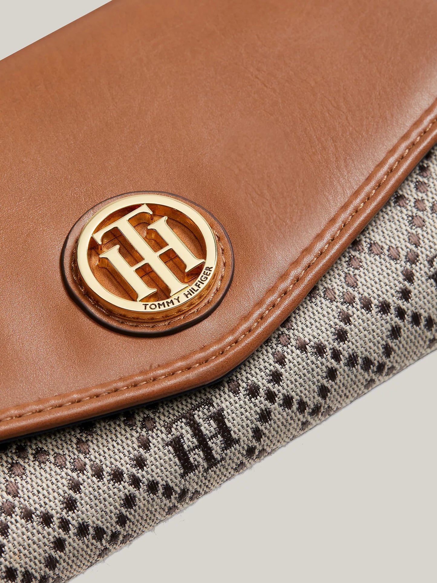 Gold-Tone Monogram Flap Wallet