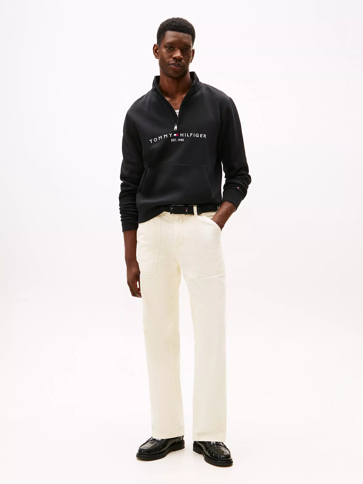 Embroidered Tommy Logo Quarter-Zip