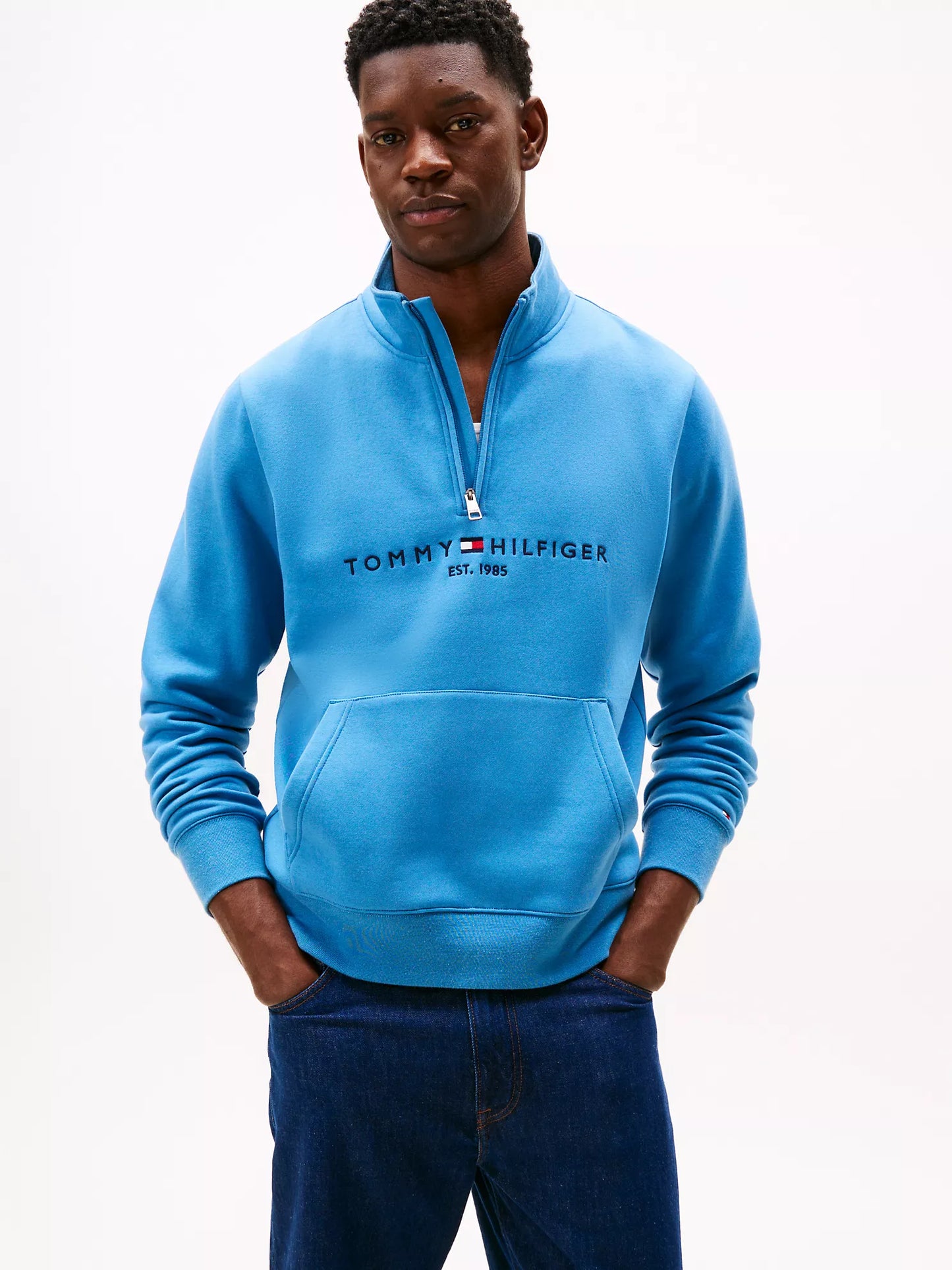 Embroidered Tommy Logo Quarter-Zip