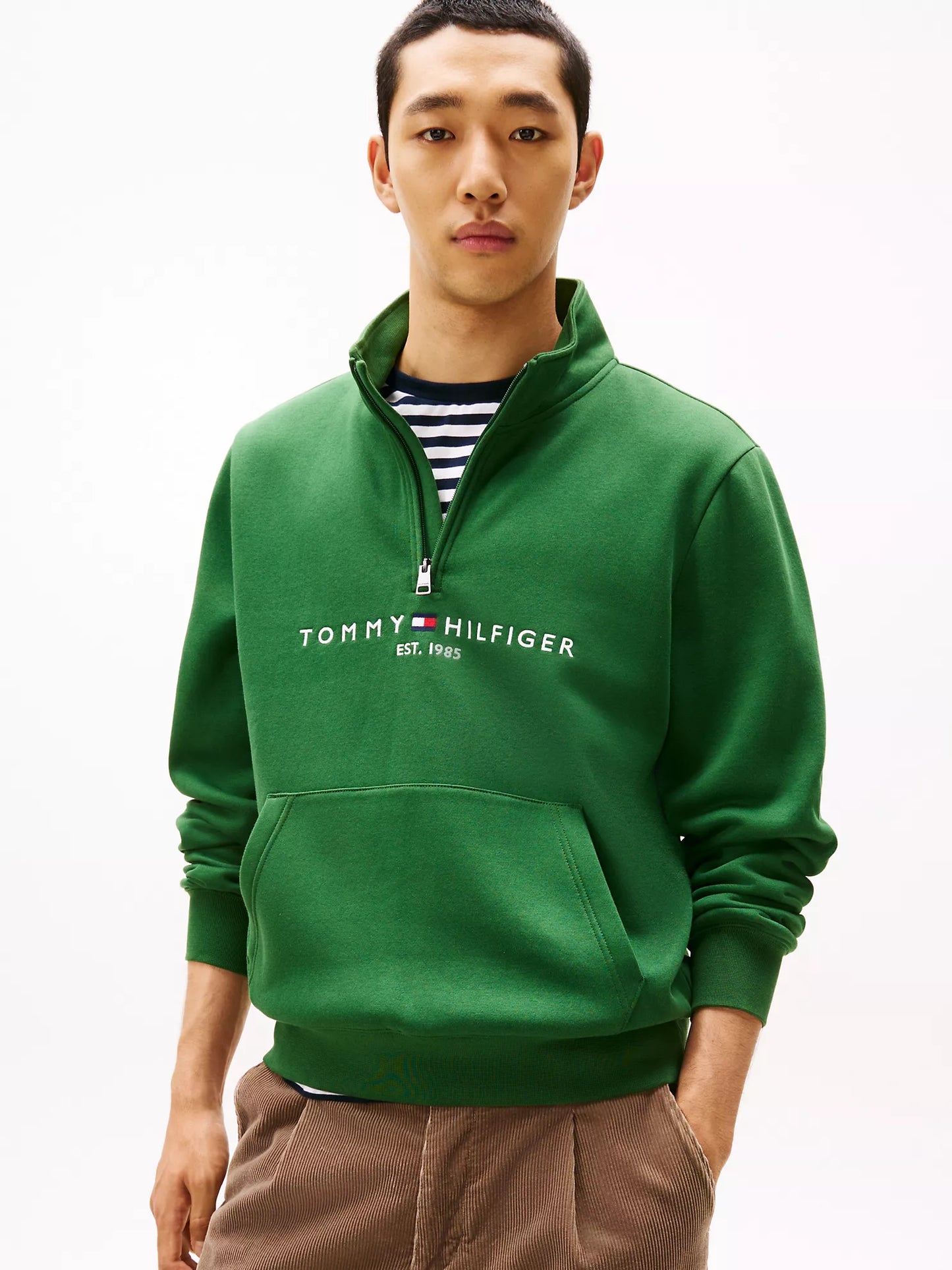 Embroidered Tommy Logo Quarter-Zip