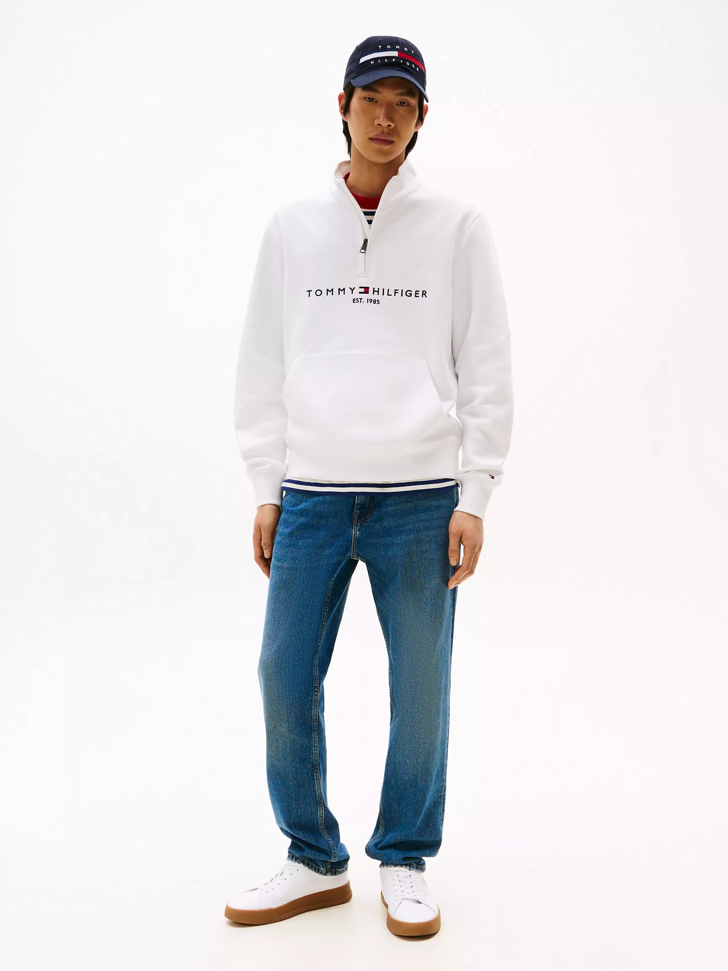 Embroidered Tommy Logo Quarter-Zip
