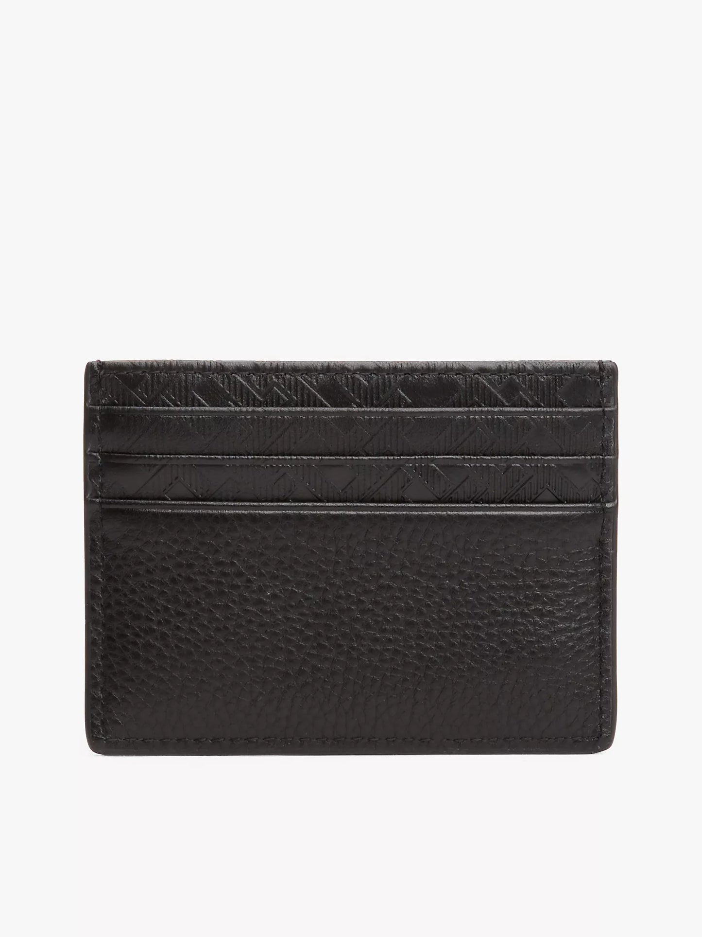 Pebbled Leather Monogram Card Holder