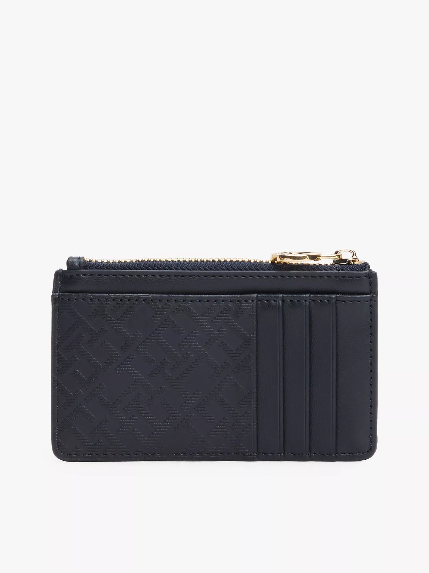 Textured Monogram Zip Cardholder