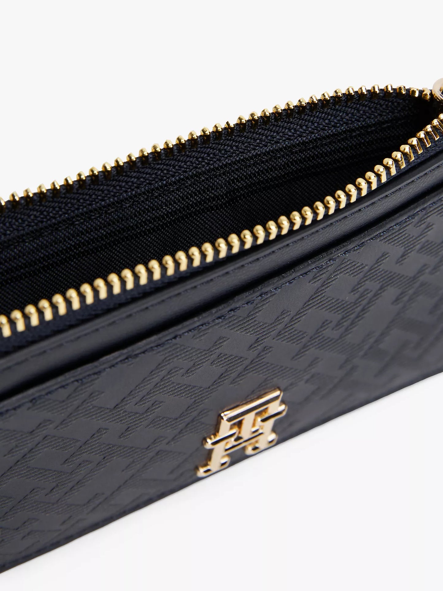 Textured Monogram Zip Cardholder