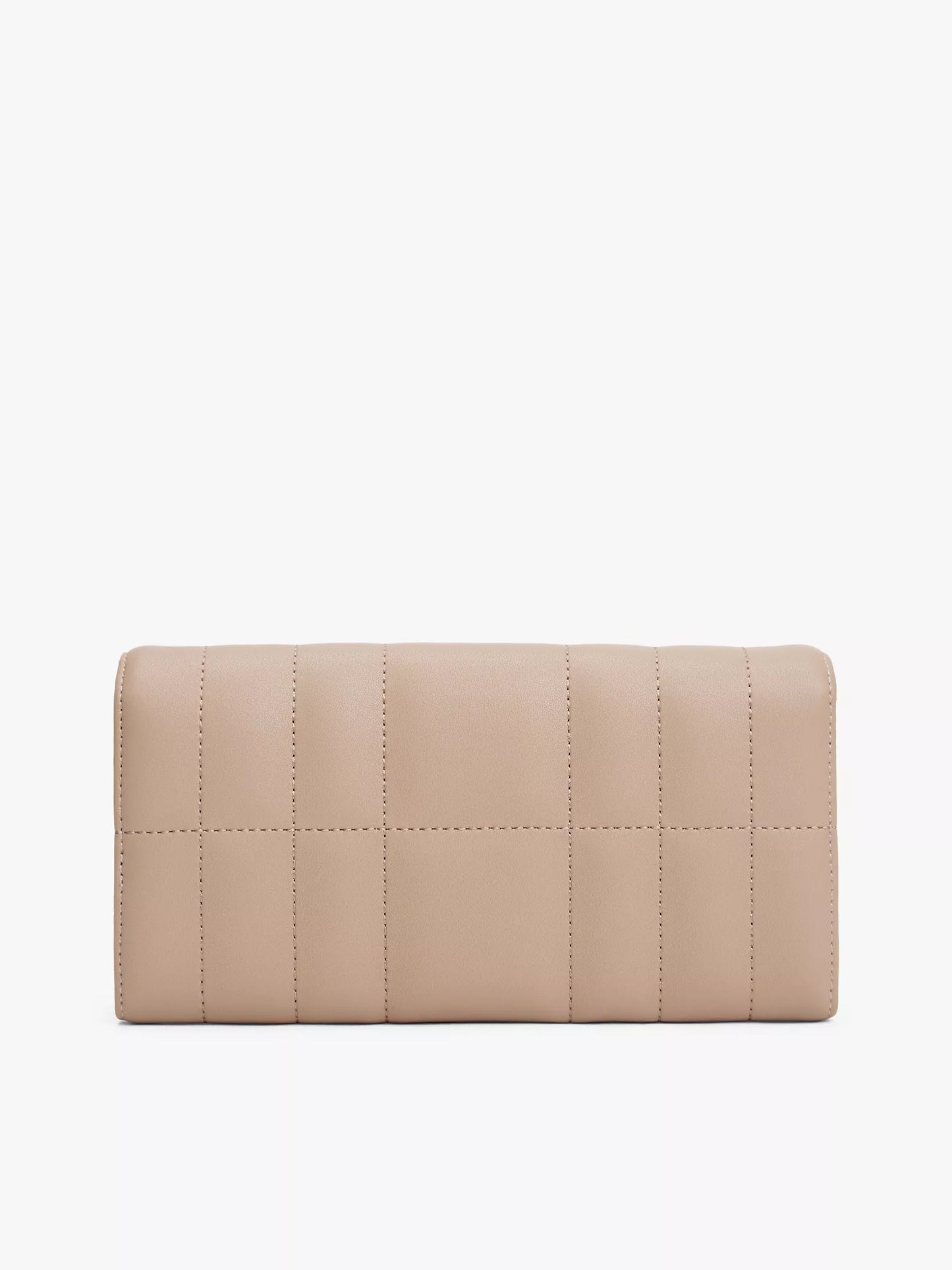 Quilted Snap-Closure Large Wallet