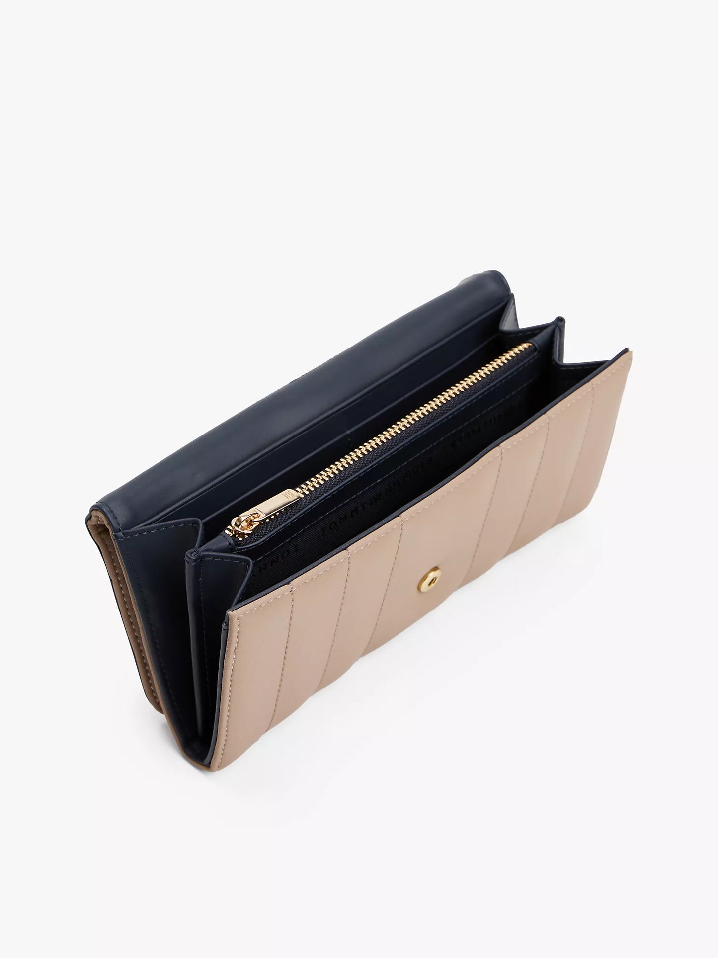 Quilted Snap-Closure Large Wallet