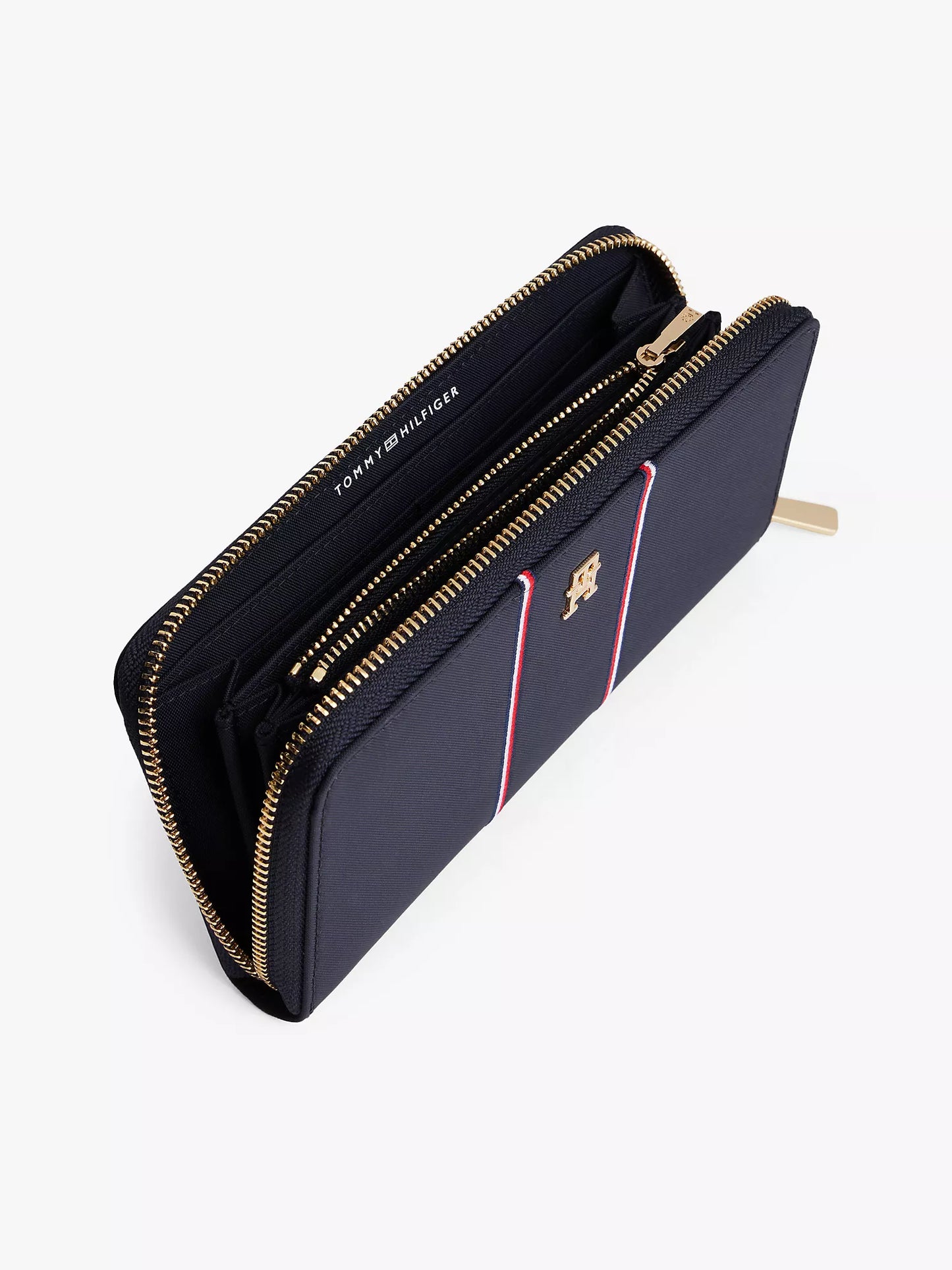 Signature Stripe Zip Wallet