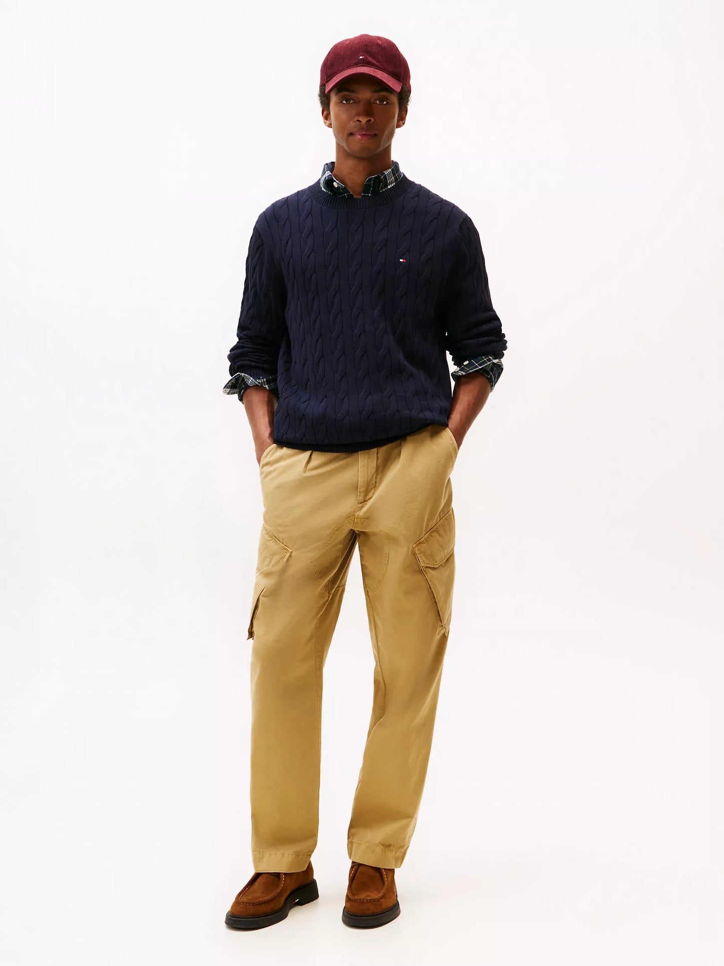 Cable Knit Crewneck Sweater