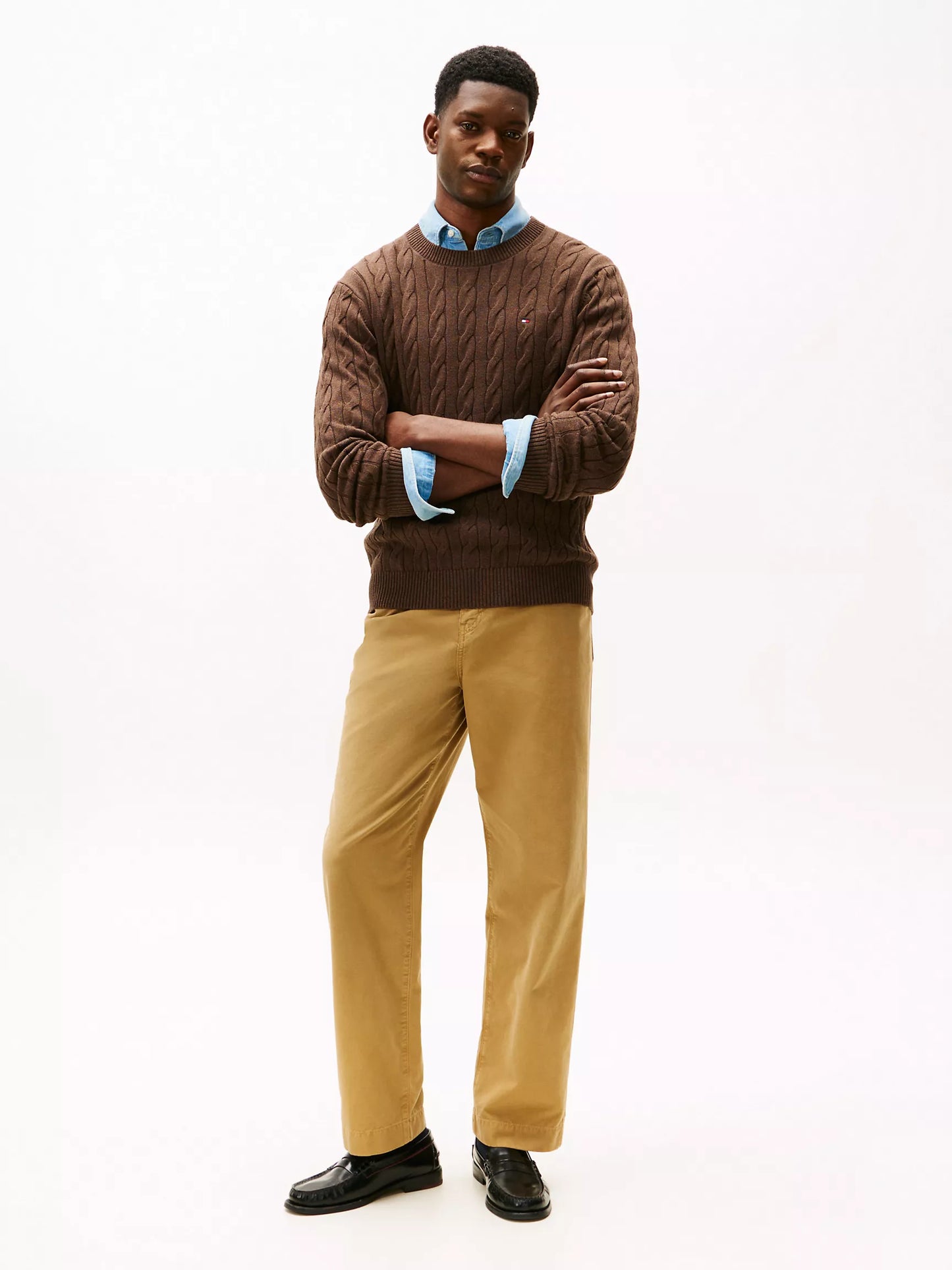 Cable Knit Crewneck Sweater