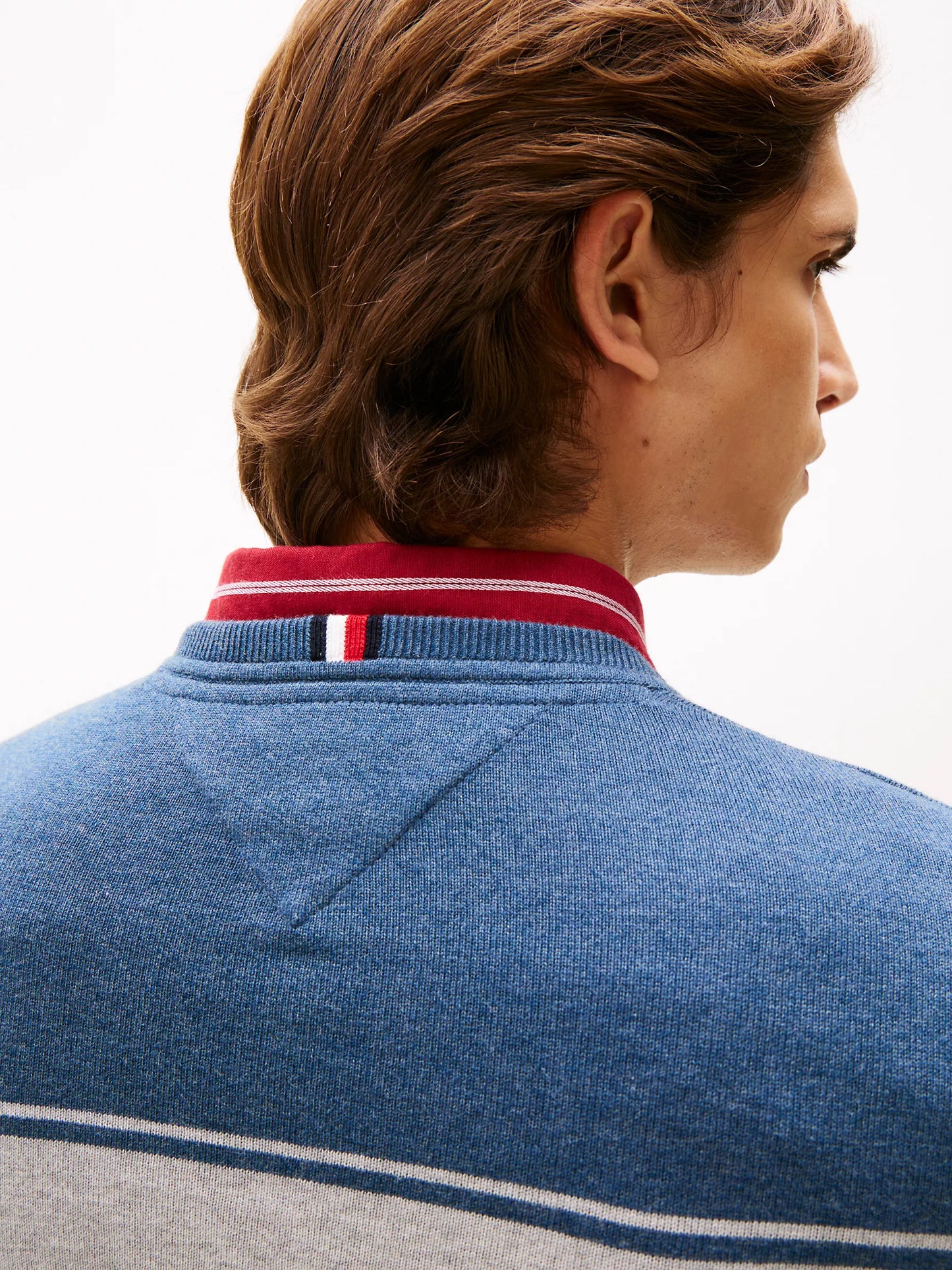 Block-Stripe Crewneck Sweater