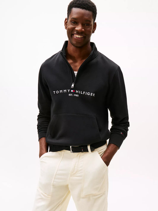 Embroidered Tommy Logo Quarter-Zip