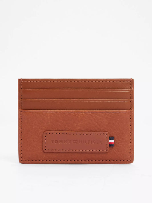 Tommy Logo Leather Card Holder