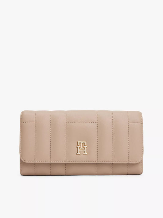Quilted Snap-Closure Large Wallet