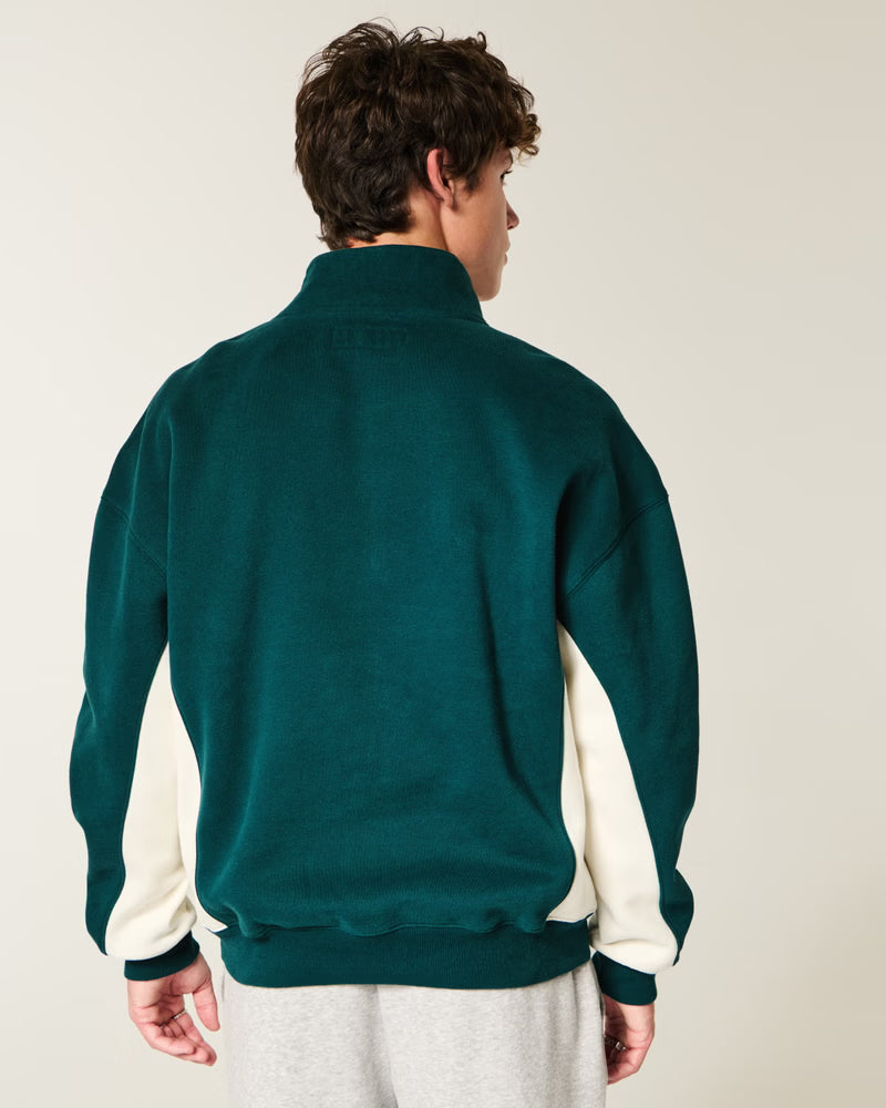 Boxy Logo Quarter-Zip Sweatshirt