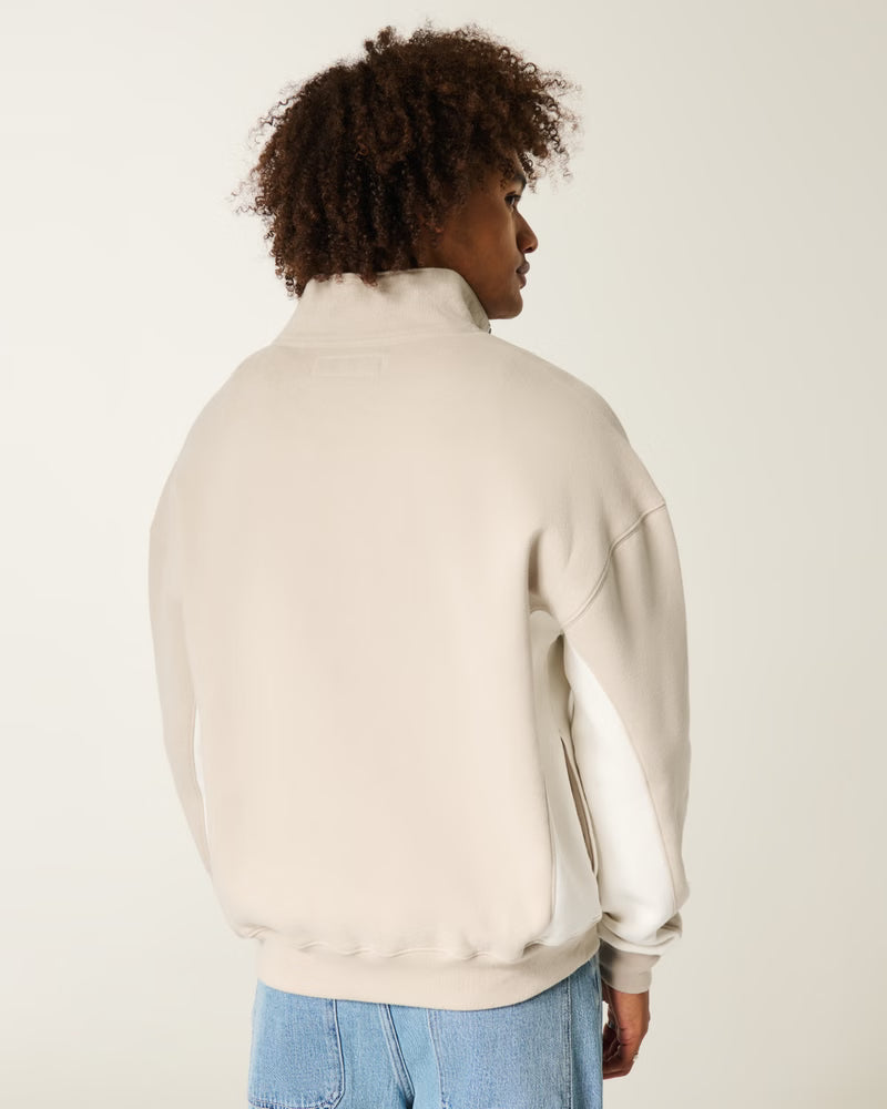 Boxy Logo Quarter-Zip Sweatshirt